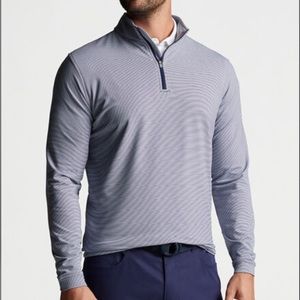 Peter Millar Crown Sport Perth Sugar Stripe Performance Quarter-Zip. Sz L, NWOT